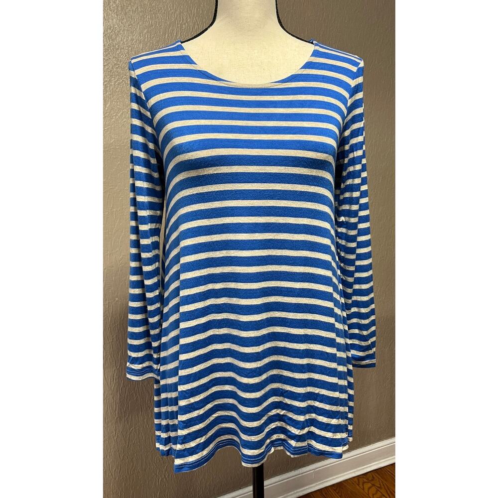 Puella Darcey Women's Royal Blue Swing Tunic Striped Nautical Top Oversized XS